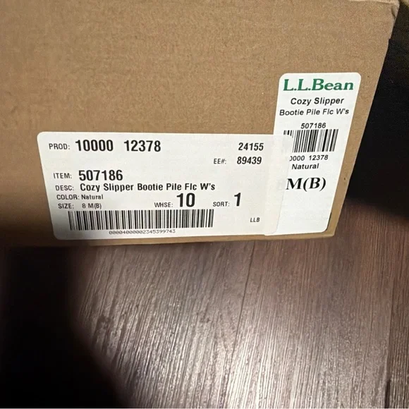 LL Bean Slippers Womens 8 M Cozy Bootie Cream Wool Pull On Comfort Ankle Top - Picture 5 of 5